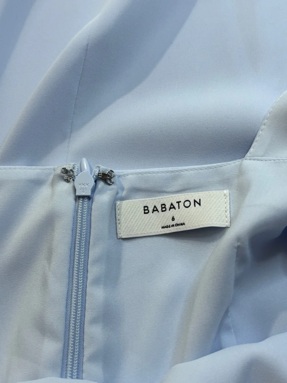 NWT Babaton 90s Slit Midi Dress Glimmer Ice Blue Size 6 - Picture 6 of 16